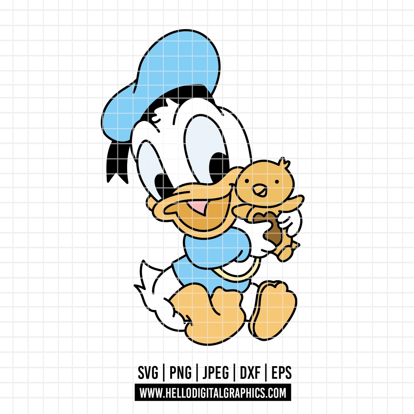 COD4361- Donald baby svg, Disney svg, Donald clipart, Donald dtf, Silhouette, Cricut