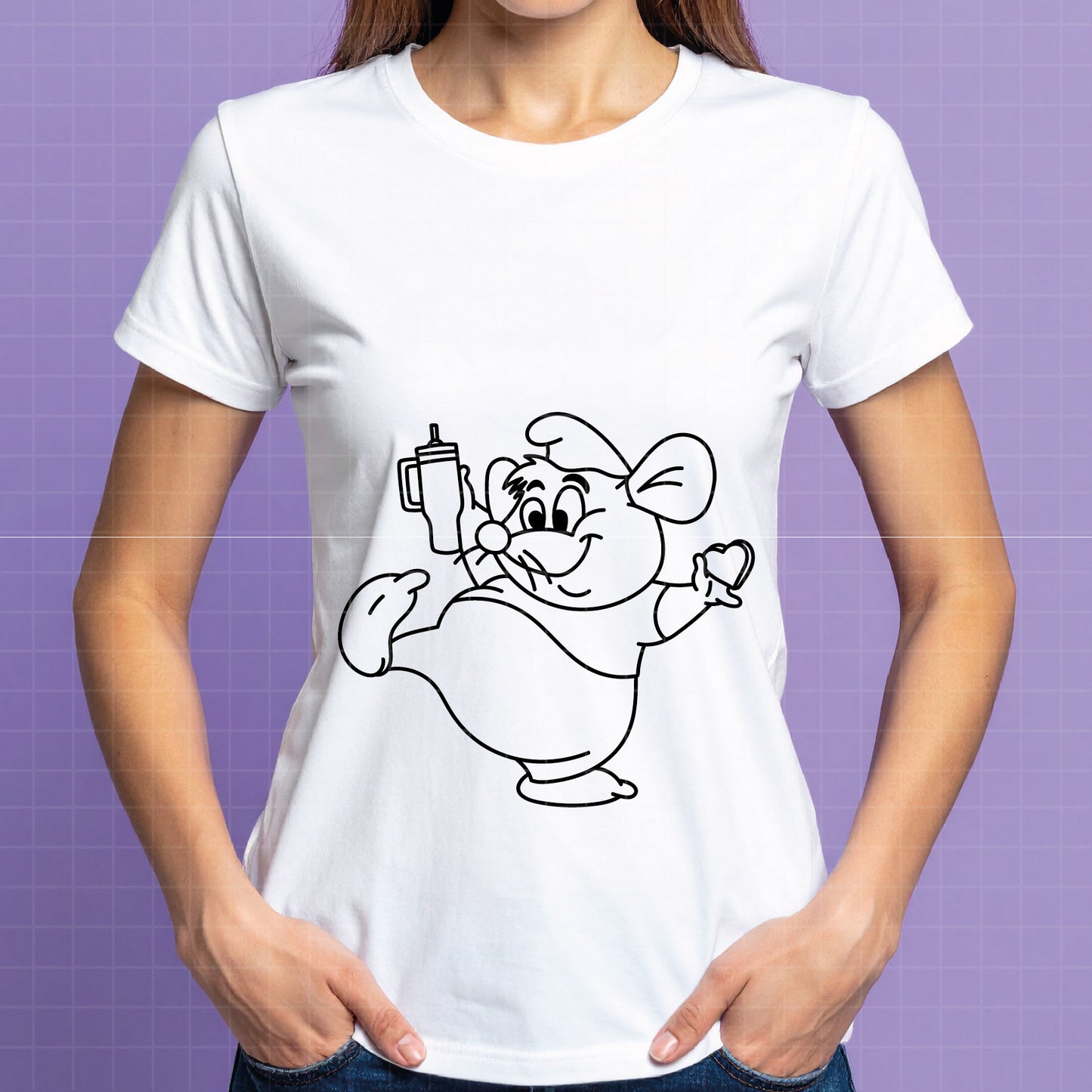 COD4421 - Cinderella svg, Gus gus Valentine's Day svg, Princess svg, Princess for Cricut Silhouette, Tumbler svg, Disney svg