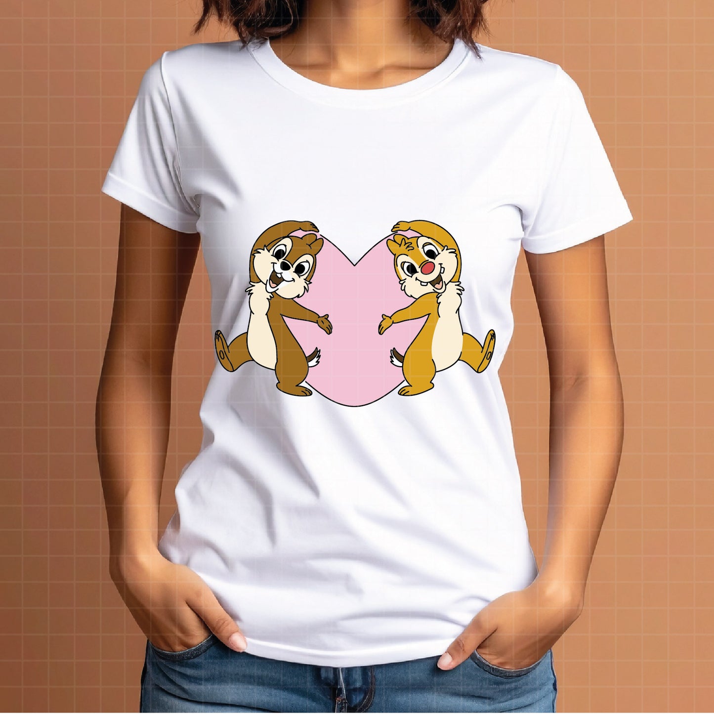 COD4423 - Chip and Dale Valentine's Day Svg, chip Svg cut file for Cricut, Chip and Dale png, Double Trouble svg