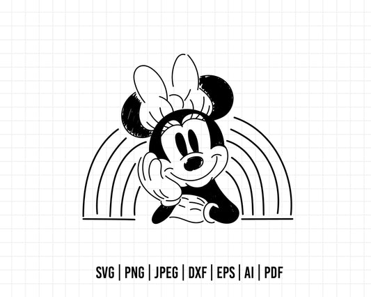 COD443- Minnie mouse svg, Disney svg, minnie svg, Silhouette, Cricut