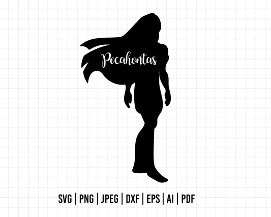 COD45- Pocahontas svg, nature svg, princess svg, cut files for cricut silhouette, Disney svg