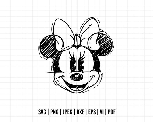 COD451- Minnie mouse svg, Disney svg, minnie svg, Silhouette, Cricut