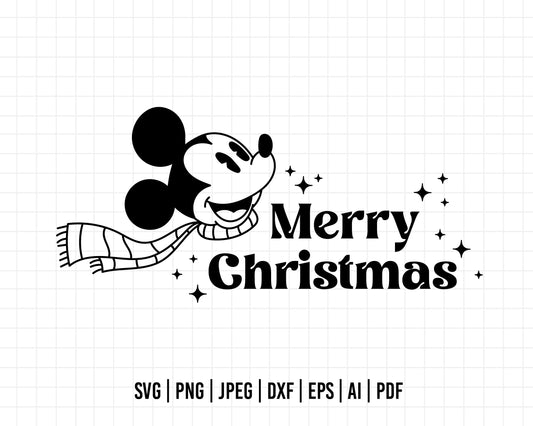 COD454- Merry Christmas svg, Mickey mouse svg, Mickey Svg, Disney svg, Christmas svg