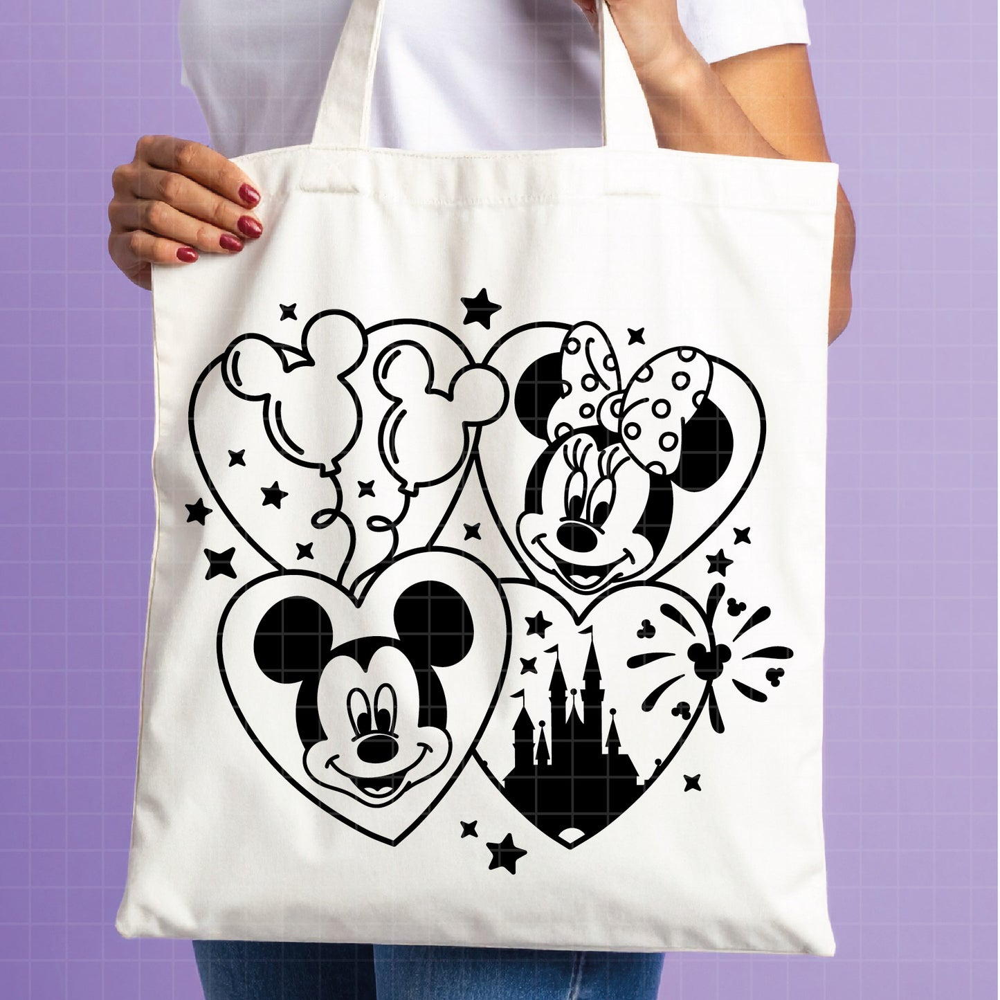 COD4541 - Mickey and minnie sketch svg, Mickey Svg, Disney svg, Magical svg, Mickey face svg