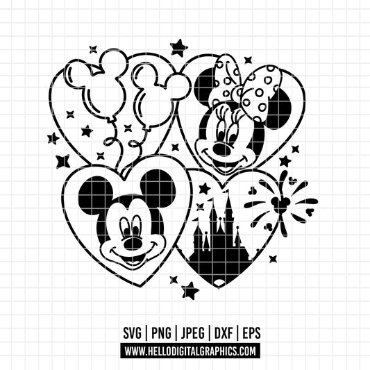 COD4541 - Mickey and minnie sketch svg, Mickey Svg, Disney svg, Magical svg, Mickey face svg