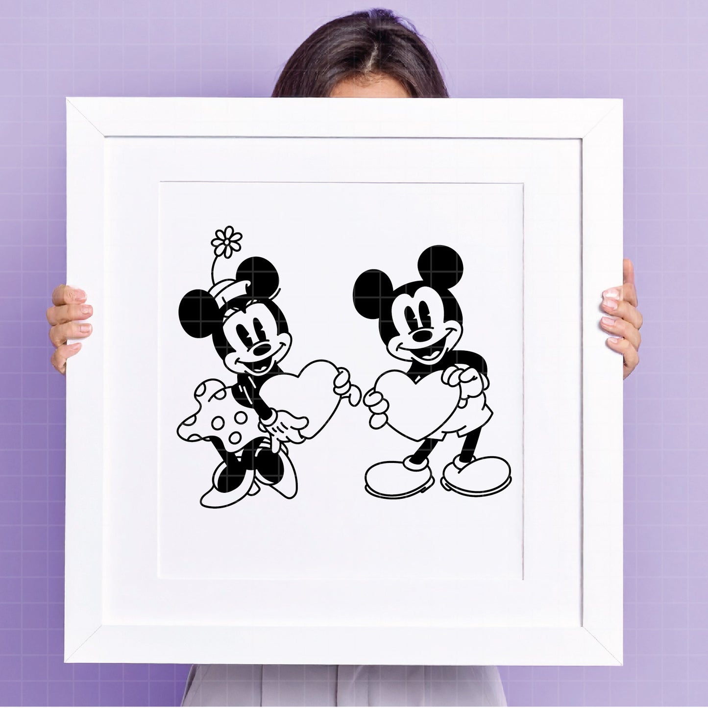 COD4542 - Mickey and minnie svg, Disney svg, mickey svg, minnie svg, Silhouette, Cricut