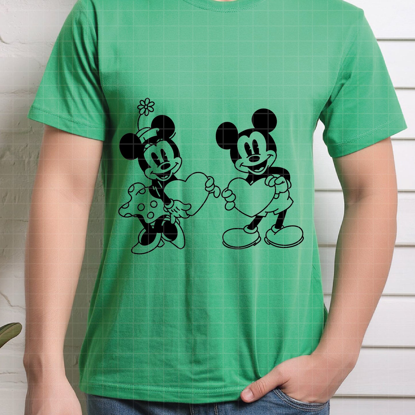 COD4542 - Mickey and minnie svg, Disney svg, mickey svg, minnie svg, Silhouette, Cricut
