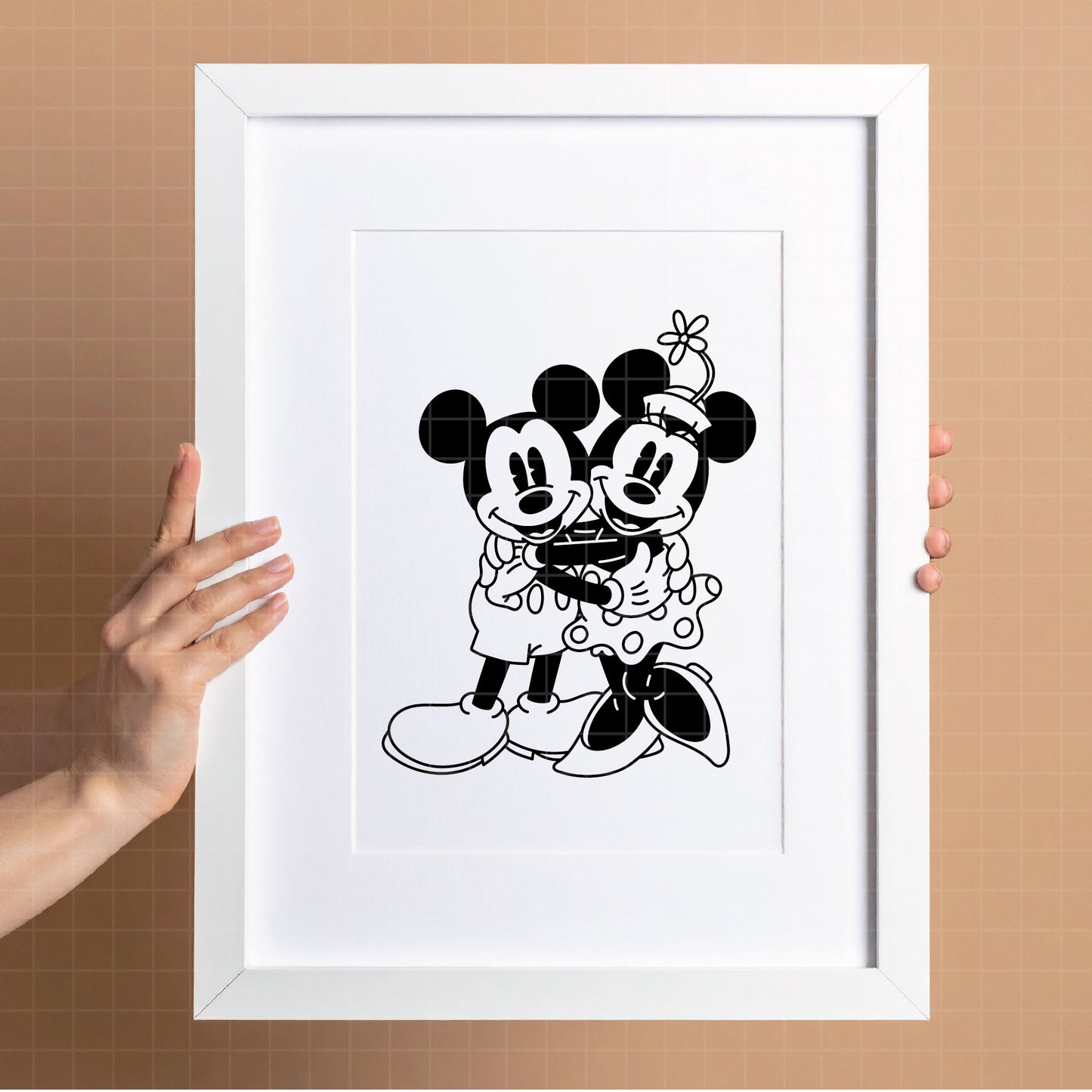 COD4543 - Mickey and minnie svg, Disney svg, mickey svg, minnie svg, Silhouette, Cricut