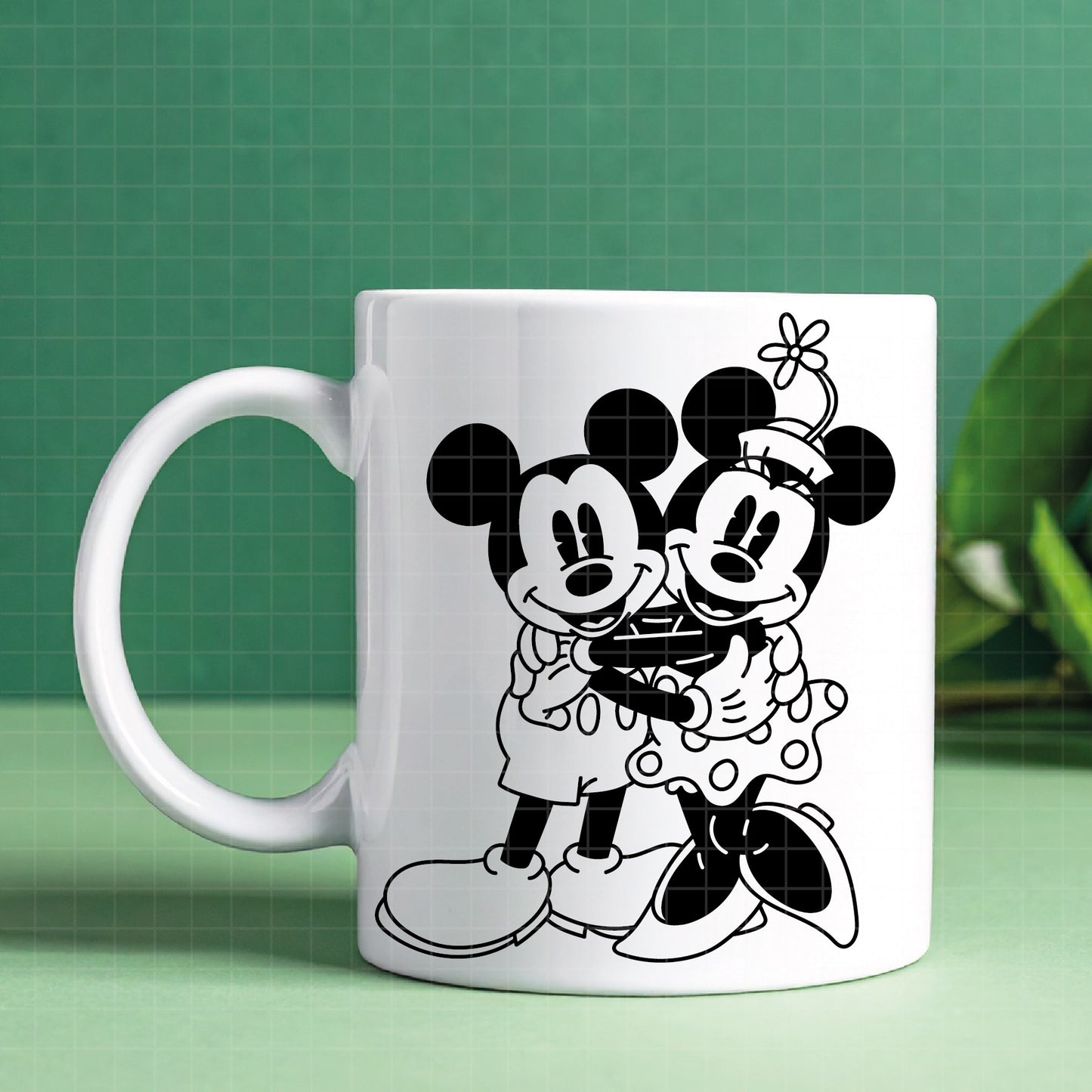 COD4543 - Mickey and minnie svg, Disney svg, mickey svg, minnie svg, Silhouette, Cricut