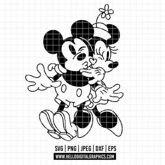 COD4546 - Mickey and minnie svg, Disney svg, mickey svg, minnie svg, mickey and Minnie Valentine's Day png