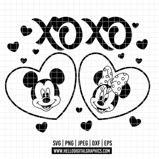 COD4548 - Mickey and minnie svg, Disney svg, mickey svg, minnie svg, mickey and Minnie Valentine's Day png