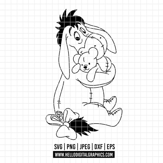 COD4561 - Igor svg, Igor png, Winnie The Pooh png, Pooh Party Supplies