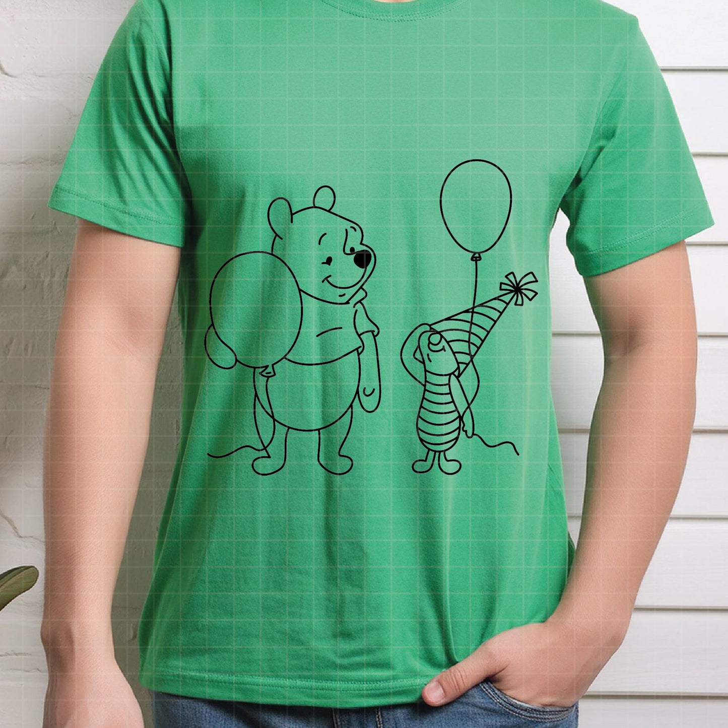 COD4566- Piglet and pooh birthday svg, Winnie the pooh svg, disney svg