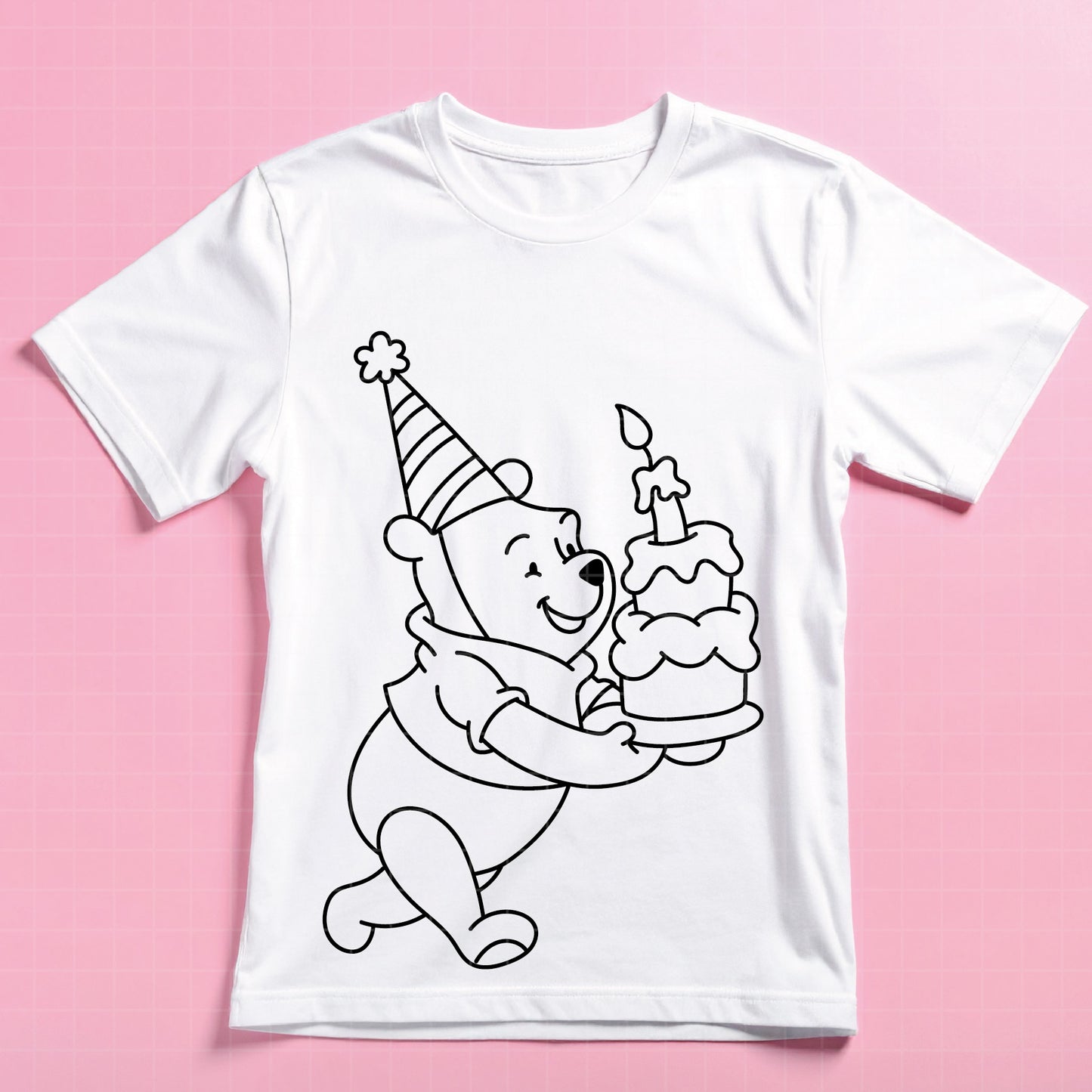 COD4567 - Winnie the pooh birthday svg, pooh sketch svg, friends svg, pooh birthday svg