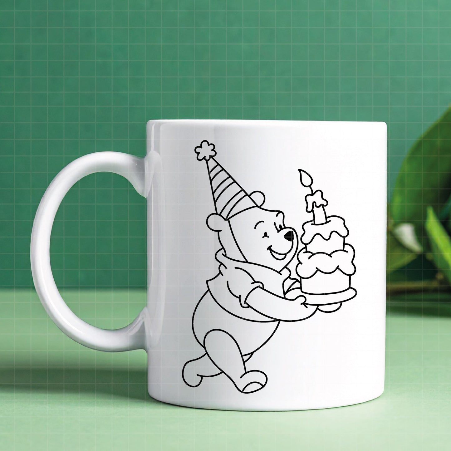 COD4567 - Winnie the pooh birthday svg, pooh sketch svg, friends svg, pooh birthday svg