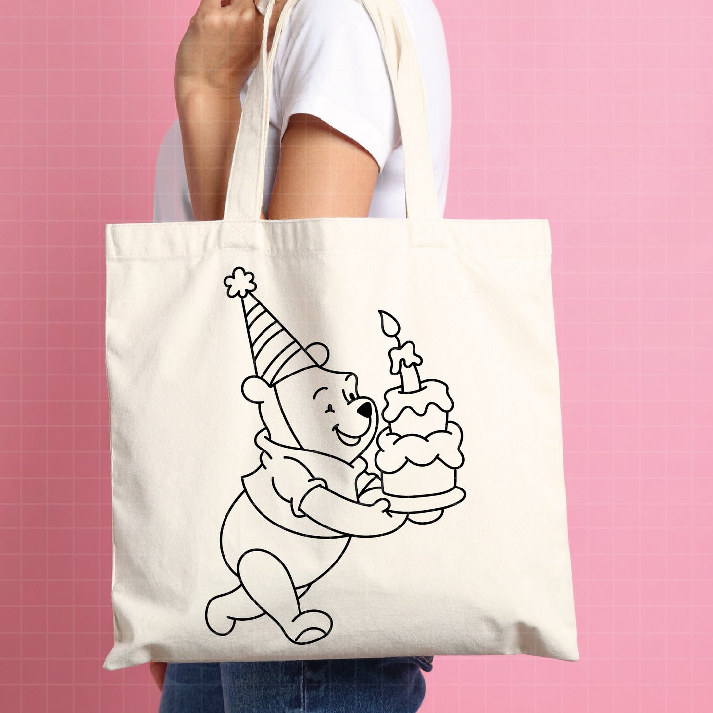 COD4567 - Winnie the pooh birthday svg, pooh sketch svg, friends svg, pooh birthday svg