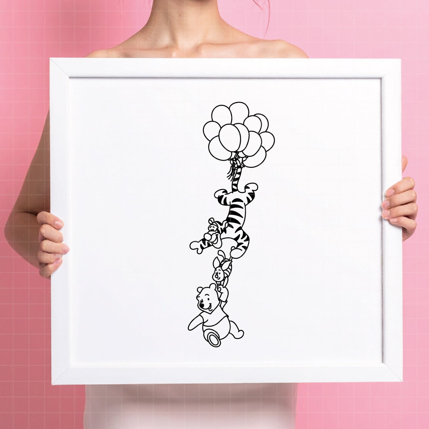 COD4568 - Winnie the pooh birthday svg, pooh sketch svg, friends svg, pooh birthday svg