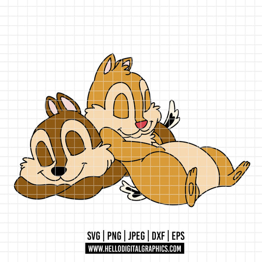 COD4574 - Chip and Dale Svg, chip Svg cut file for Cricut, Chip and Dale png, Double Trouble svg