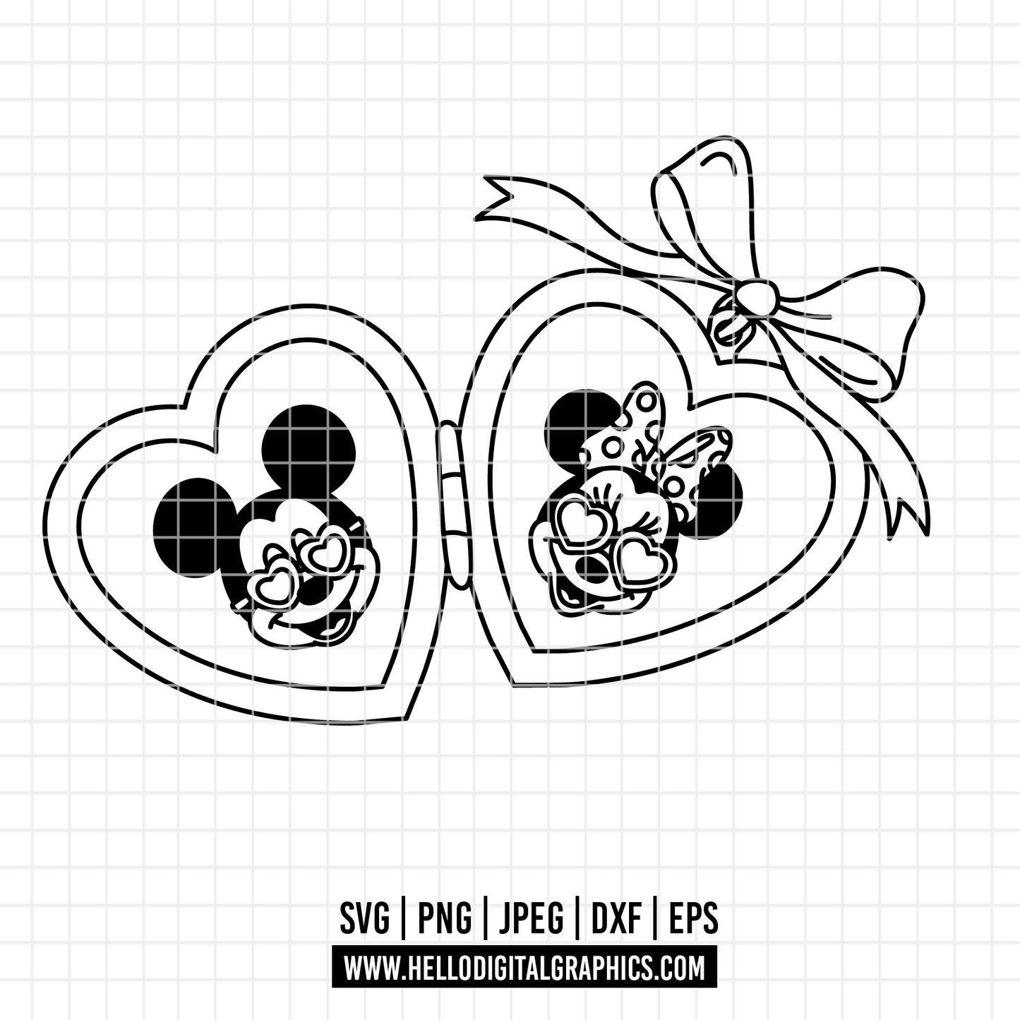 COD4581 - Mickey and minnie svg, Disney svg, mickey svg, minnie svg, mickey and Minnie Valentine's Day png