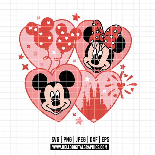 COD4583 - Mickey and minnie svg, Disney svg, mickey svg, minnie svg, mickey and Minnie Valentine's Day png