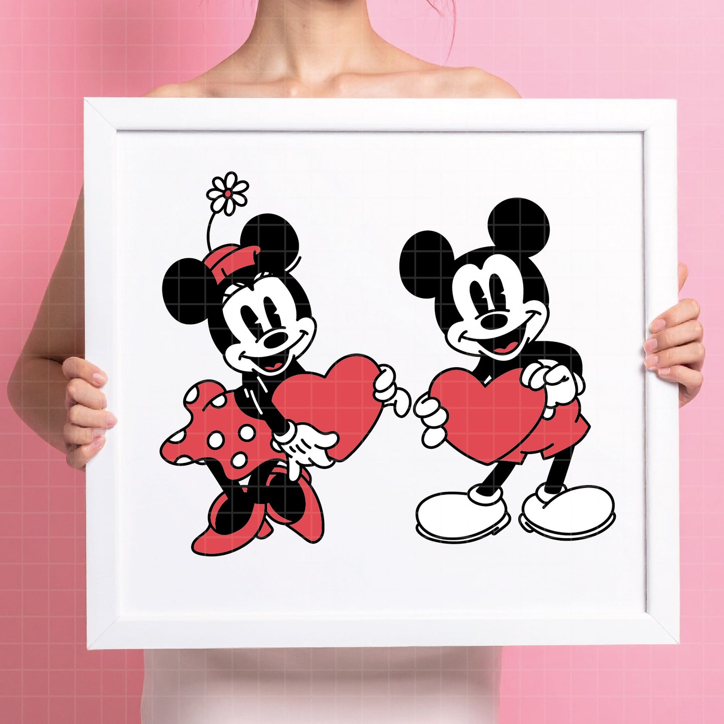 COD4584 - Mickey and minnie svg, Disney svg, mickey svg, minnie svg, mickey and Minnie Valentine's Day png