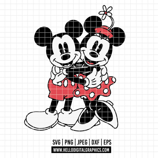 COD4585 - Mickey and minnie svg, Disney svg, mickey svg, minnie svg, mickey and Minnie Valentine's Day png