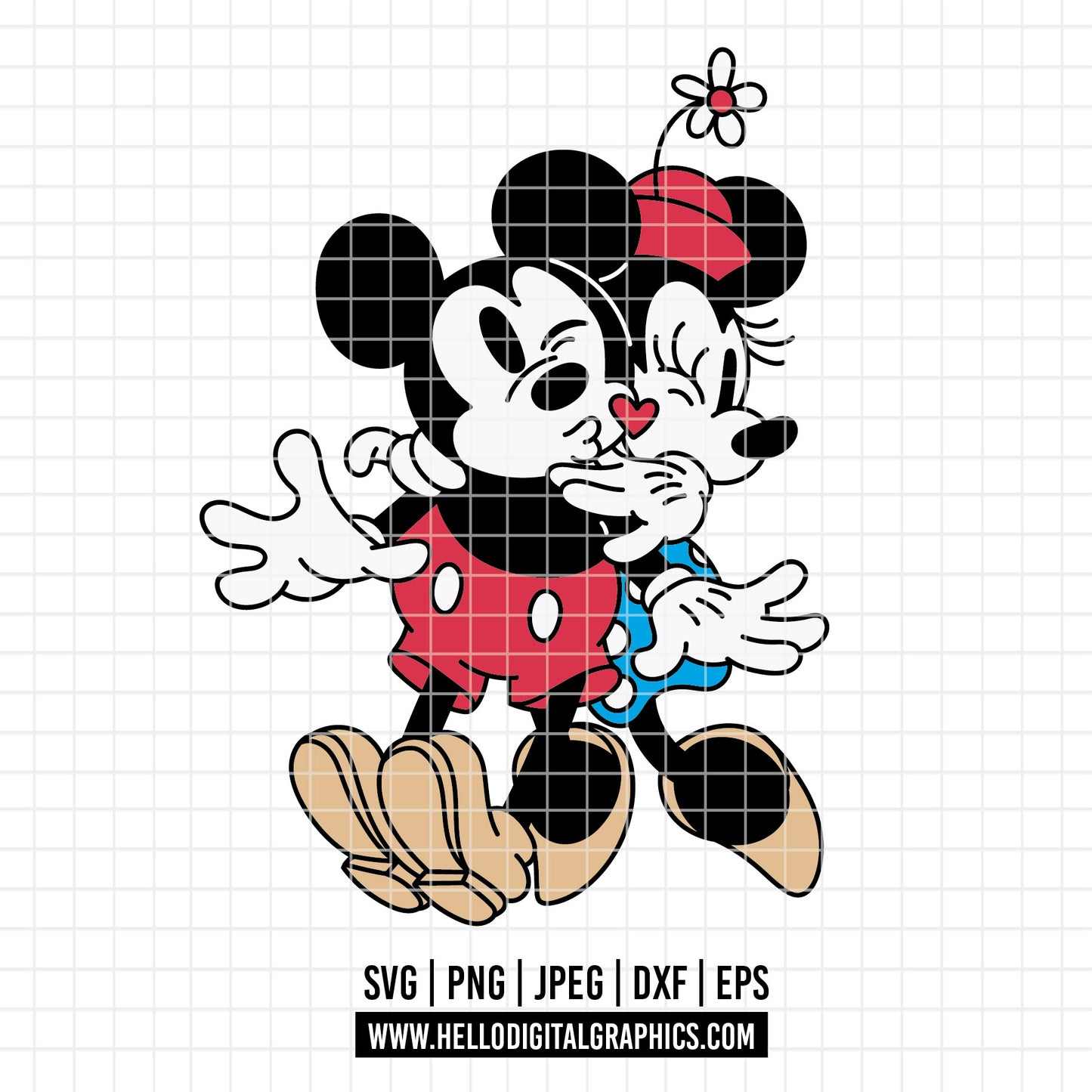 COD4588 - Mickey and minnie svg, Disney svg, mickey svg, minnie svg, mickey and Minnie Valentine's Day png