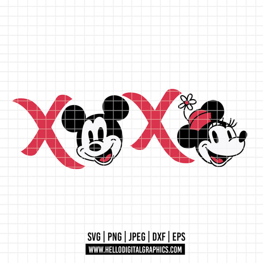 COD4589 - Mickey and minnie svg, Disney svg, mickey svg, minnie svg, mickey and Minnie Valentine's Day png