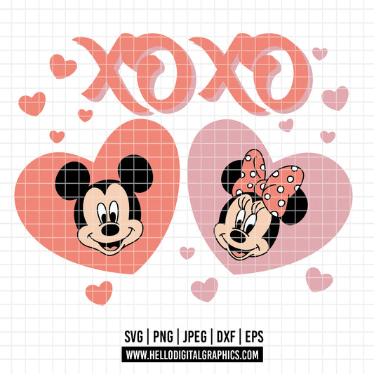 COD4590 - Mickey and minnie svg, Disney svg, mickey svg, minnie svg, mickey and Minnie Valentine's Day png