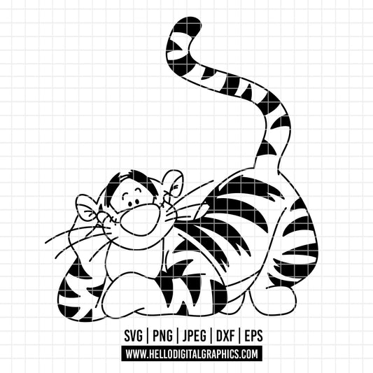 COD4596 - Tigger svg, tigger png, tigger clipart, Winnie Pooh  svg, Winnie Pooh, disney svg
