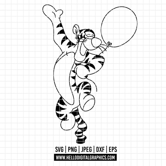 COD4597 - Tigger svg, tigger png, tigger clipart, Winnie Pooh  svg, Winnie Pooh, disney svg