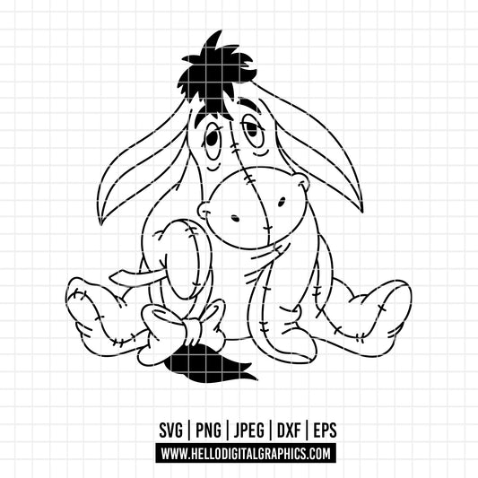 COD4601 - Igor svg, Igor png, Igor birthday svg, ballon svg,  Winnie The Pooh png, Pooh Party Supplies