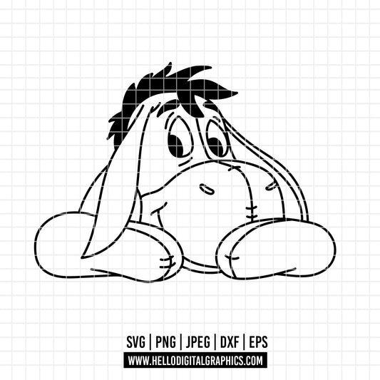 COD4602 - Igor svg, Igor png, Igor birthday svg, ballon svg,  Winnie The Pooh png, Pooh Party Supplies