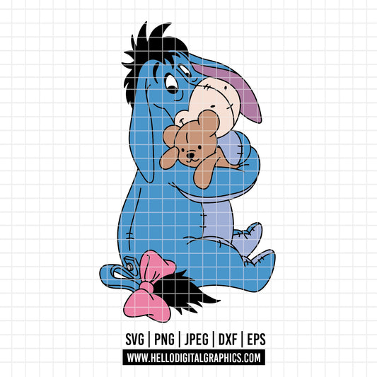 COD4604 - Igor svg, Igor png, Igor birthday svg, ballon svg,  Winnie The Pooh png, Pooh Party Supplies
