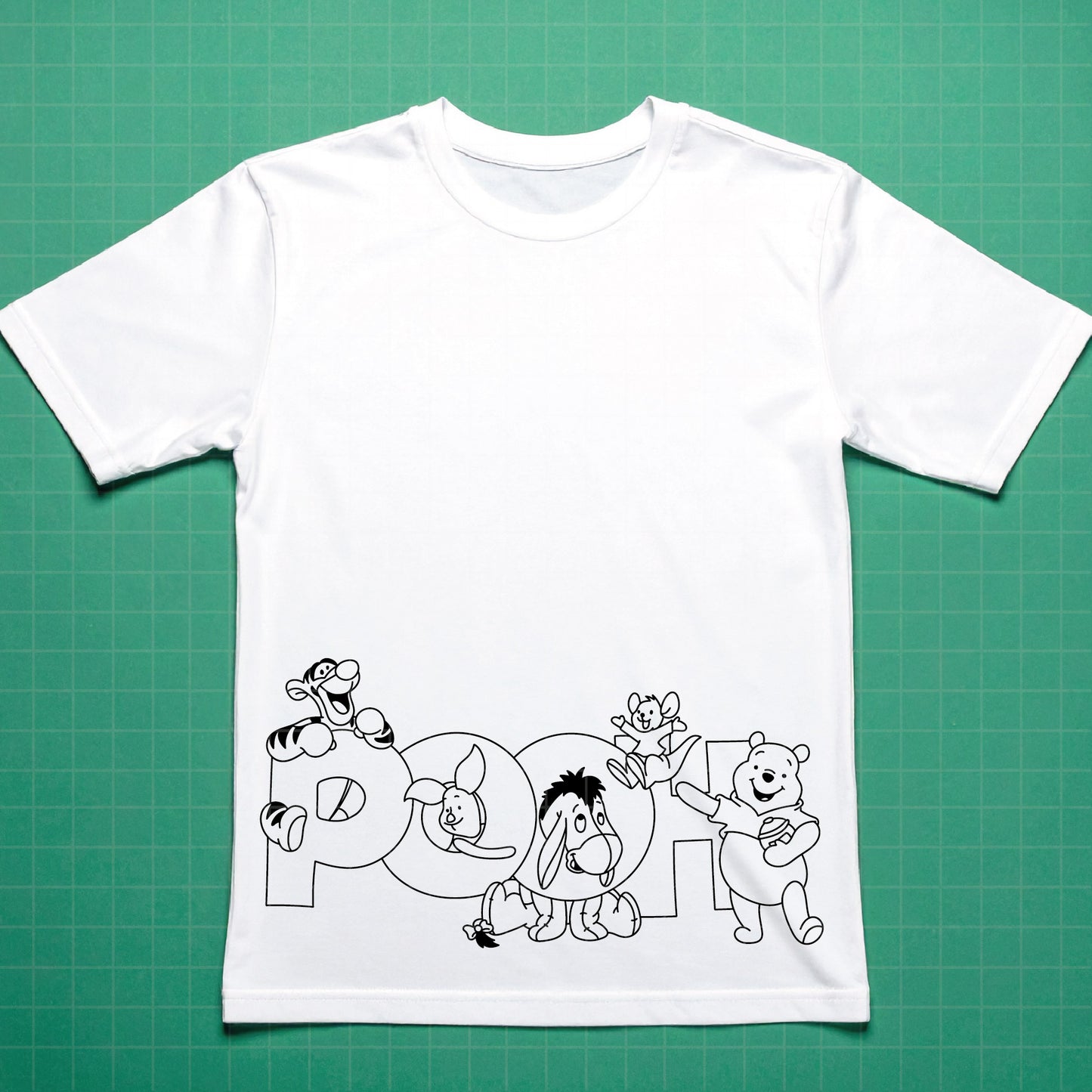 COD4606 - Winnie the pooh birthday svg, pooh sketch svg, friends svg, pooh birthday svg