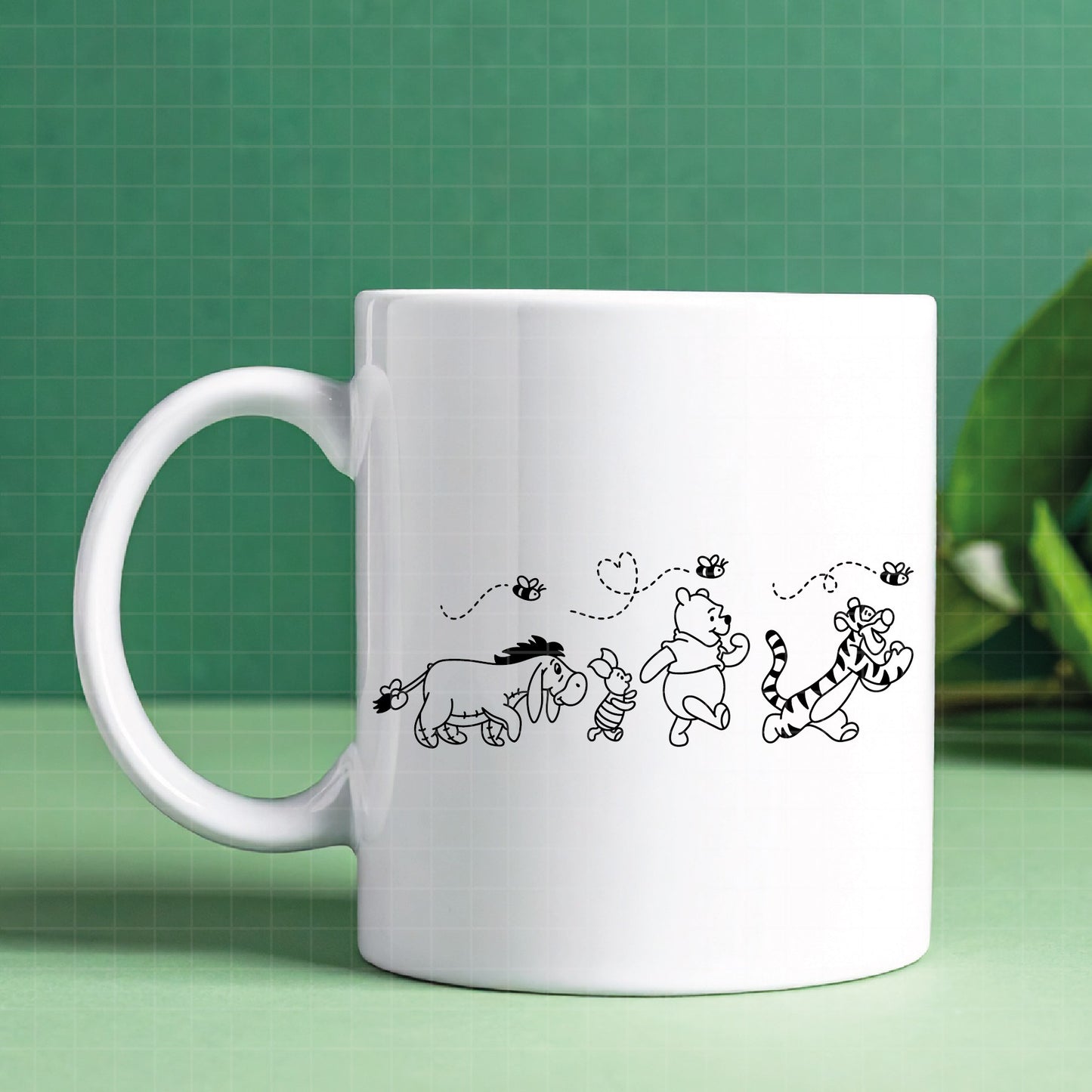 COD4607 - Winnie the pooh birthday svg, pooh sketch svg, friends svg, pooh birthday svg
