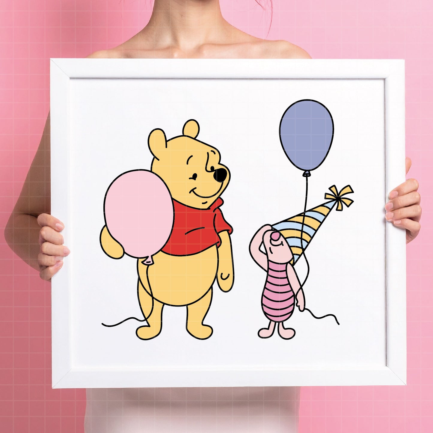 COD4608 - Winnie the pooh birthday svg, pooh sketch svg, friends svg, pooh birthday svg