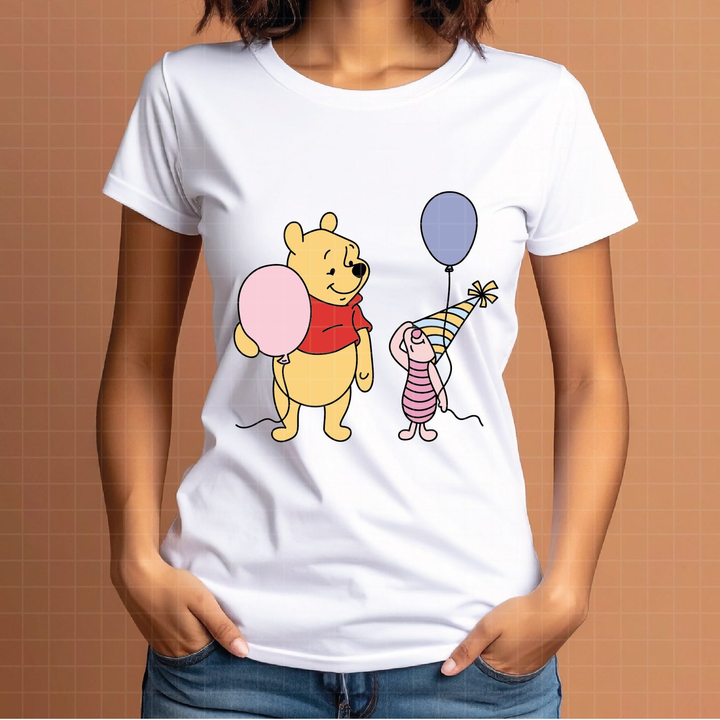 COD4608 - Winnie the pooh birthday svg, pooh sketch svg, friends svg, pooh birthday svg