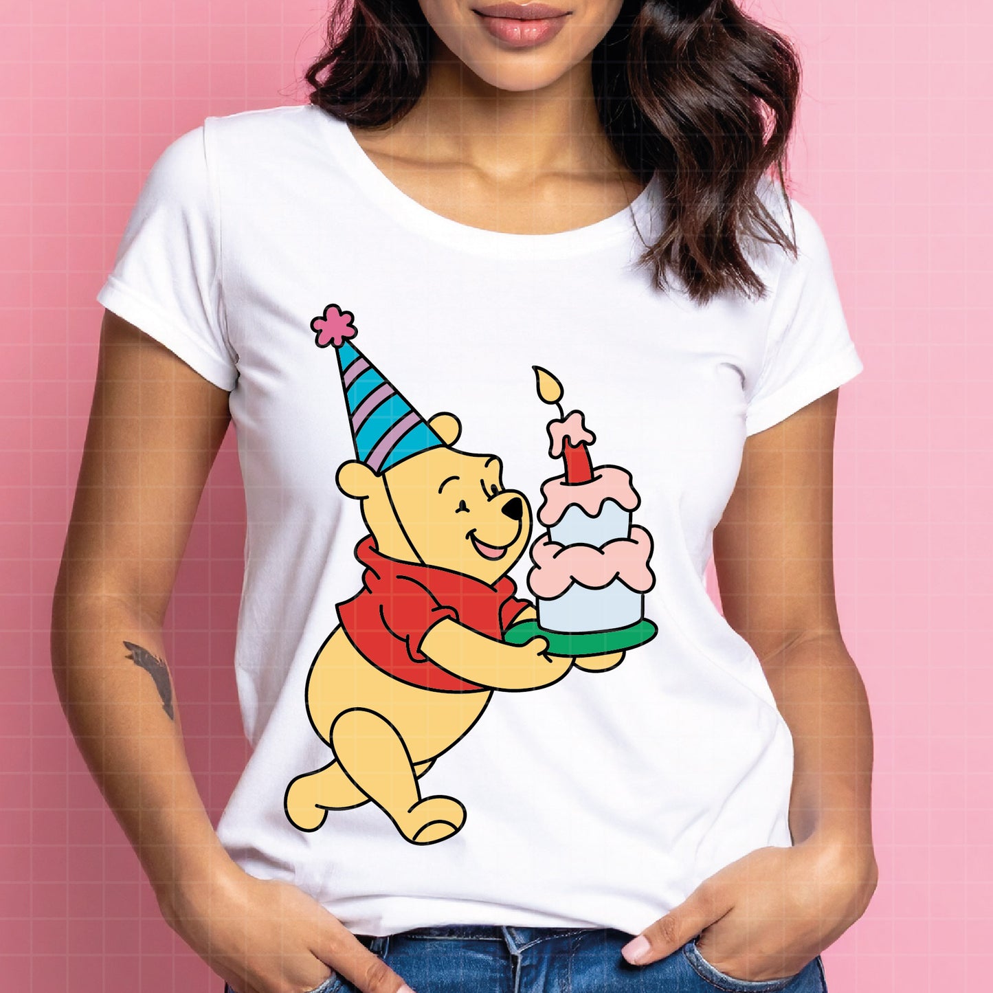 COD4609 - Winnie the pooh birthday svg, pooh sketch svg, friends svg, pooh birthday svg