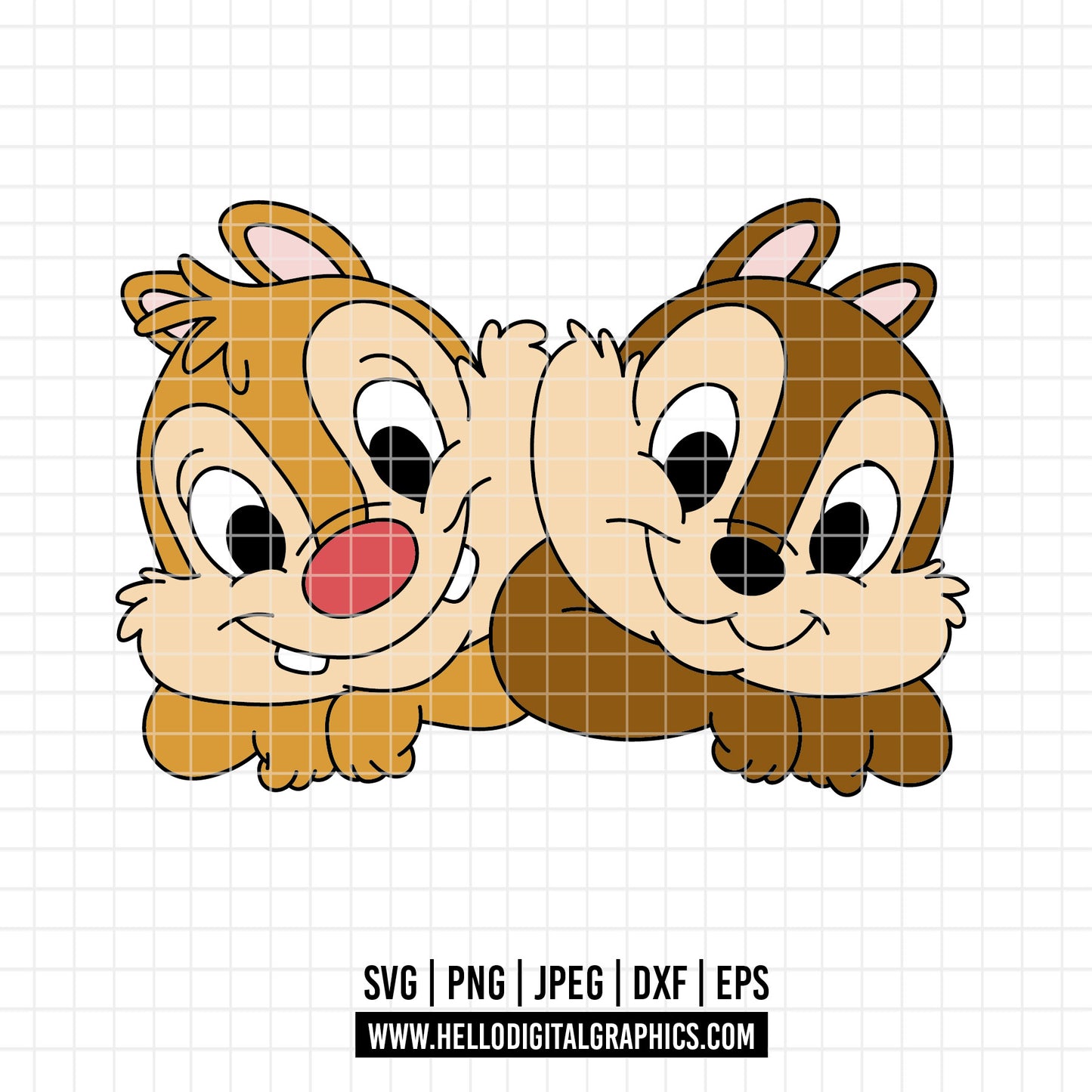 COD4615 - Chip and Dale Svg, chip Svg cut file for Cricut, Chip and Dale png, Double Trouble svg