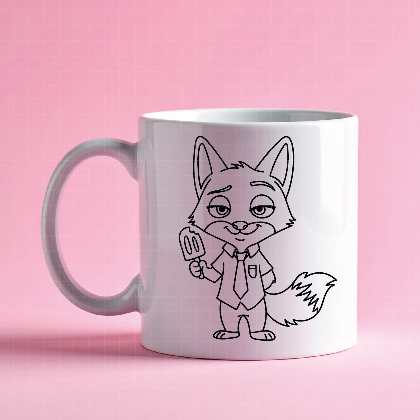 COD4646 - Zootopia SVG, PNG, EPS - Flash line art, Outline clipart vector. Flash having a glass of wine, iconic scenes clipart