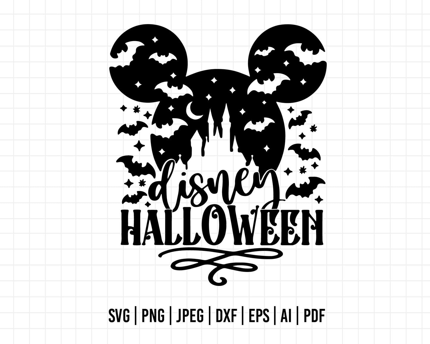 COD465- Halloween svg, Mouse Head svg, Trick Or Treat Svg, Spooky Vibes Svg, Halloween Castle svg