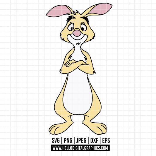 COD4654 - Winnie the pooh rabbit svg, pooh sketch svg, friends svg, pooh birthday svg