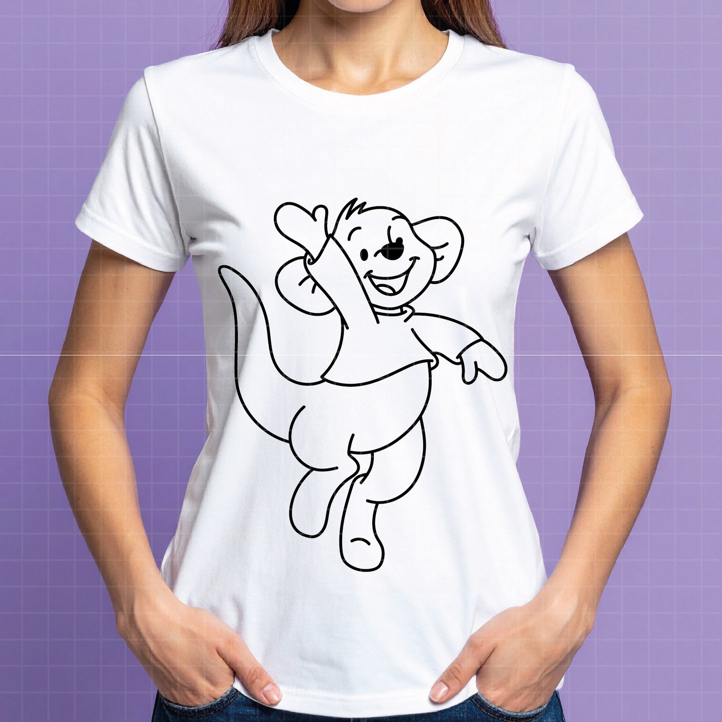 COD4655 - Winnie the pooh rabbit svg, pooh sketch svg, friends svg, pooh birthday svg