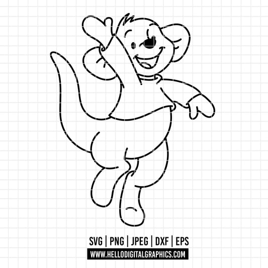 COD4655 - Winnie the pooh rabbit svg, pooh sketch svg, friends svg, pooh birthday svg