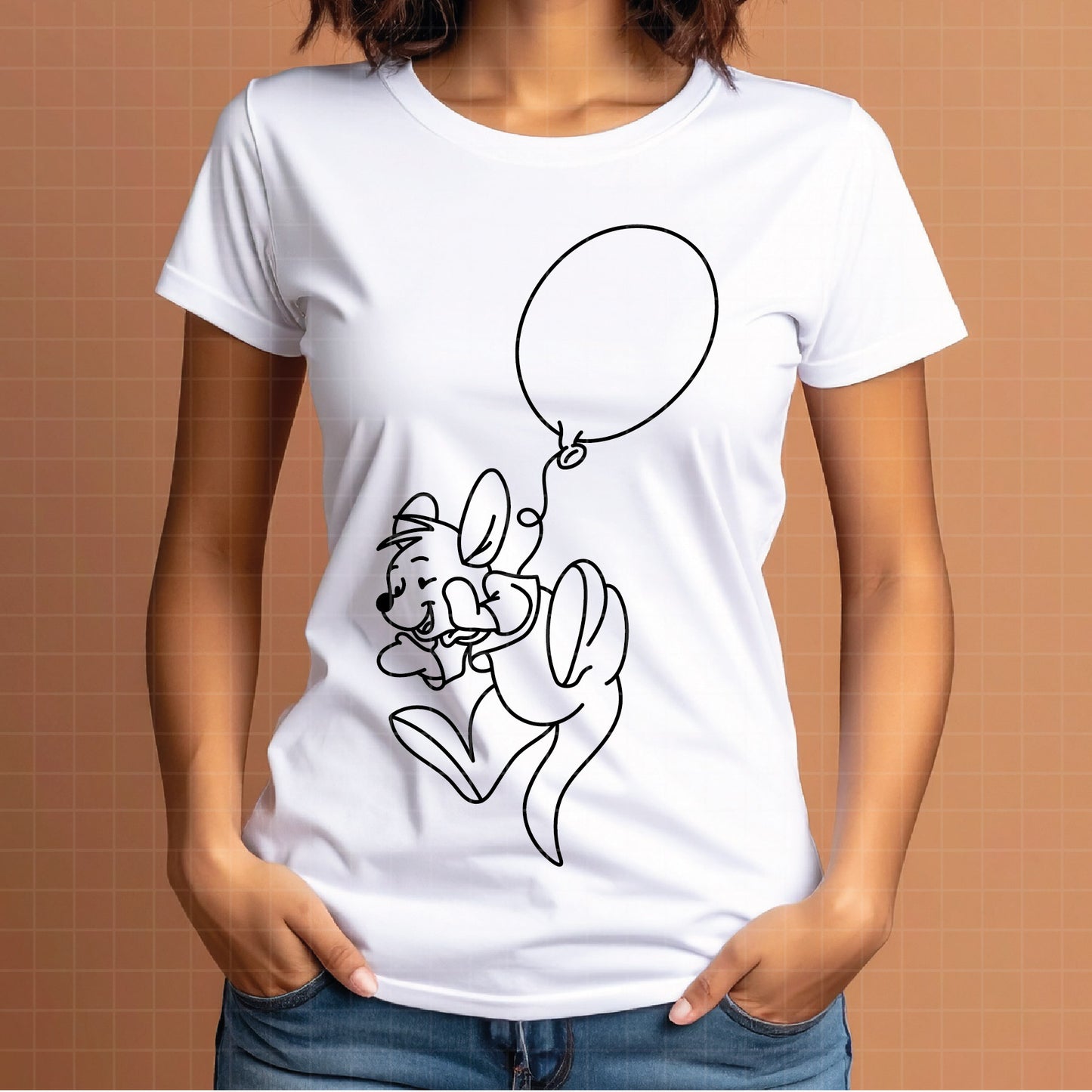 COD4656 - Winnie the pooh rabbit svg, pooh sketch svg, friends svg, pooh birthday svg