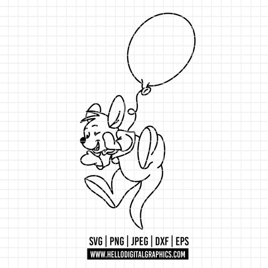 COD4656 - Winnie the pooh rabbit svg, pooh sketch svg, friends svg, pooh birthday svg