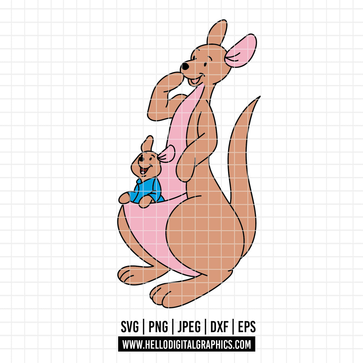 Pooh Hello Rabbit COD4658 - Winnie the pooh rabbit svg, pooh sketch svg, friends svg, po ...