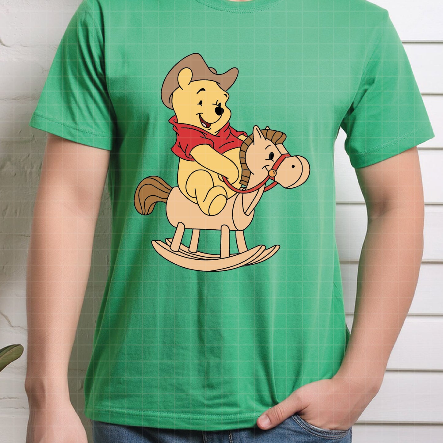 COD4662 - Winnie the pooh cowboy svg, pooh svg, friends svg, pooh birthday svg