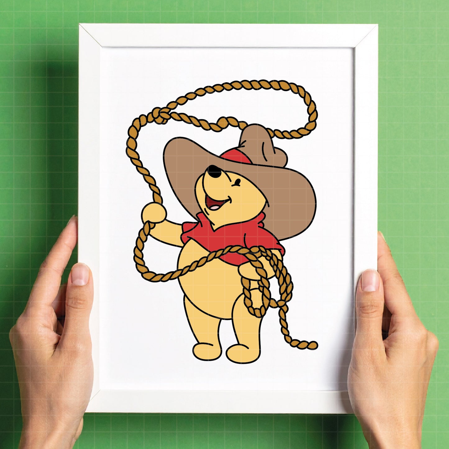 COD4663 - Winnie the pooh cowboy svg, pooh svg, friends svg, pooh birthday svg